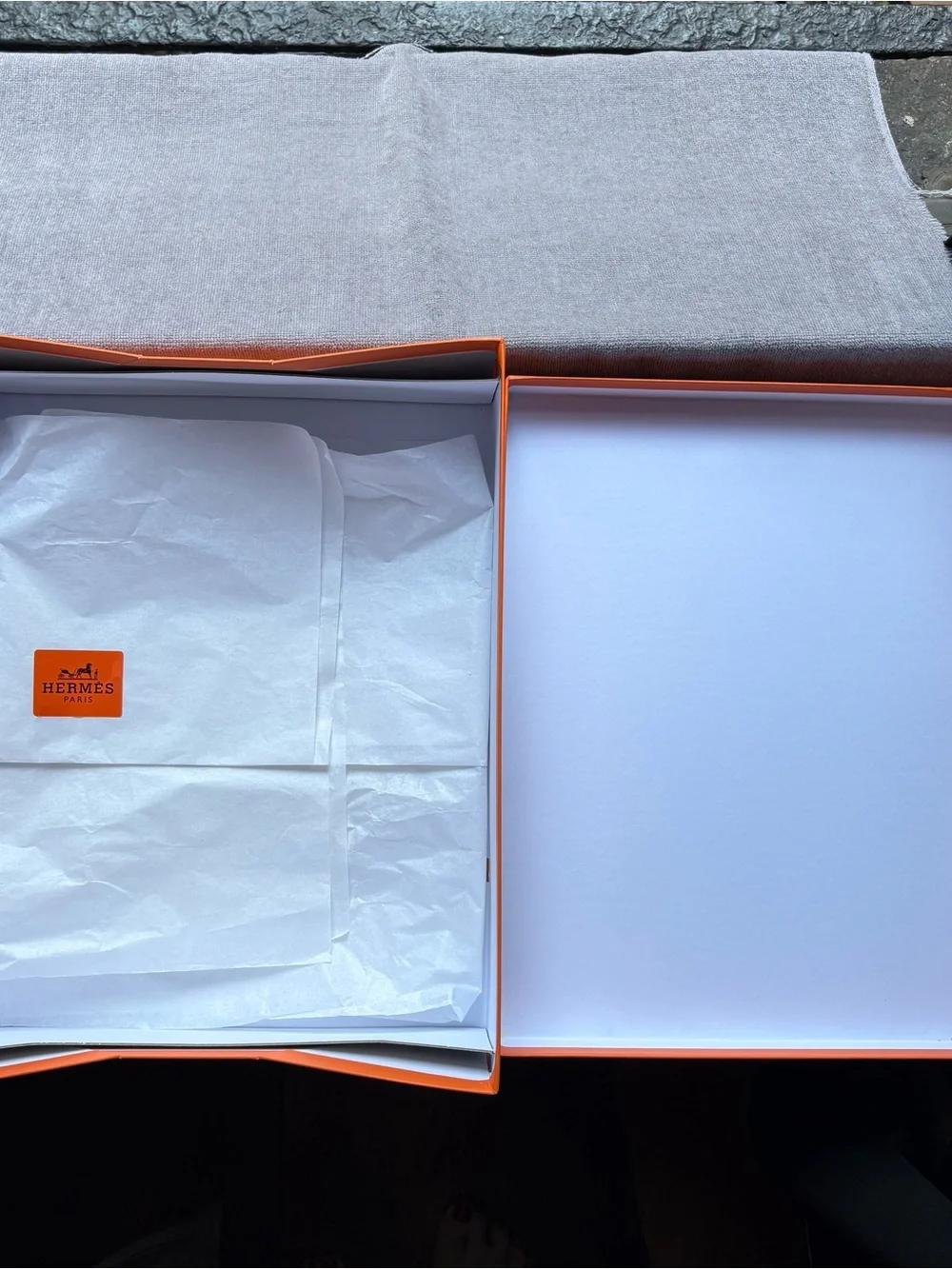 Hermes Iconic Orange with Brown Edge Luxury Gift and Storage Box